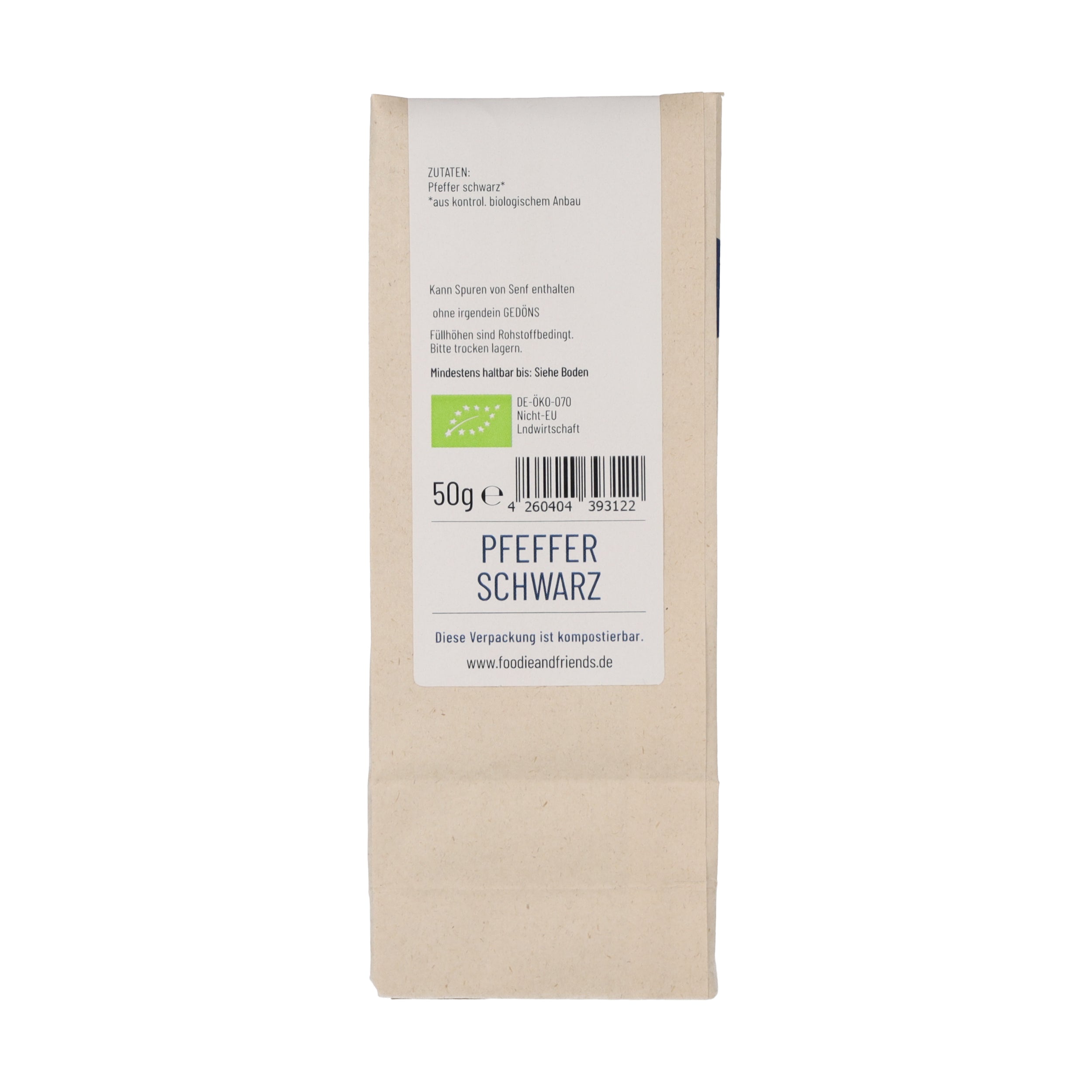 BIO Pfeffer schwarz ganz - 6 Tüten 300g