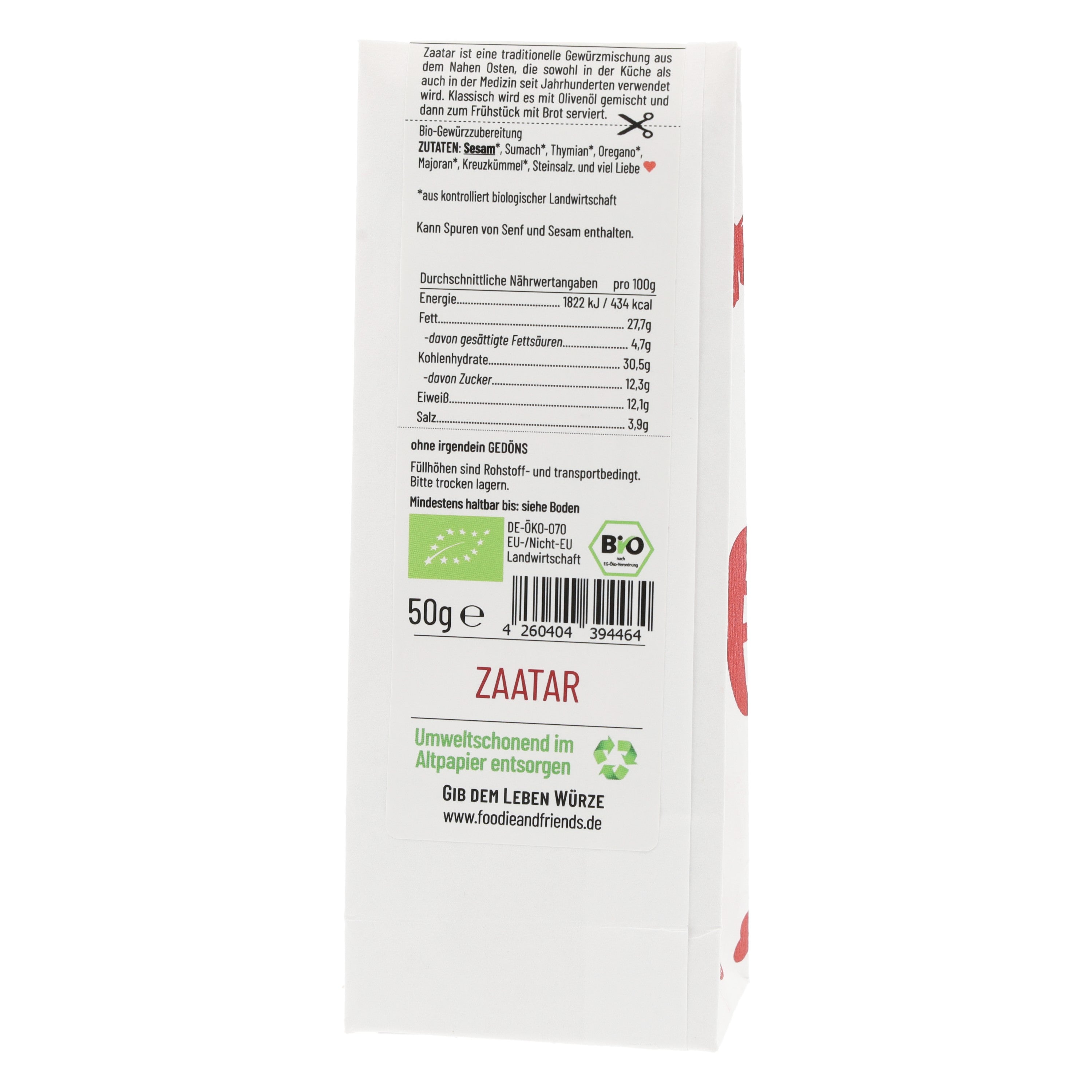 BIO Zaatar Tüte