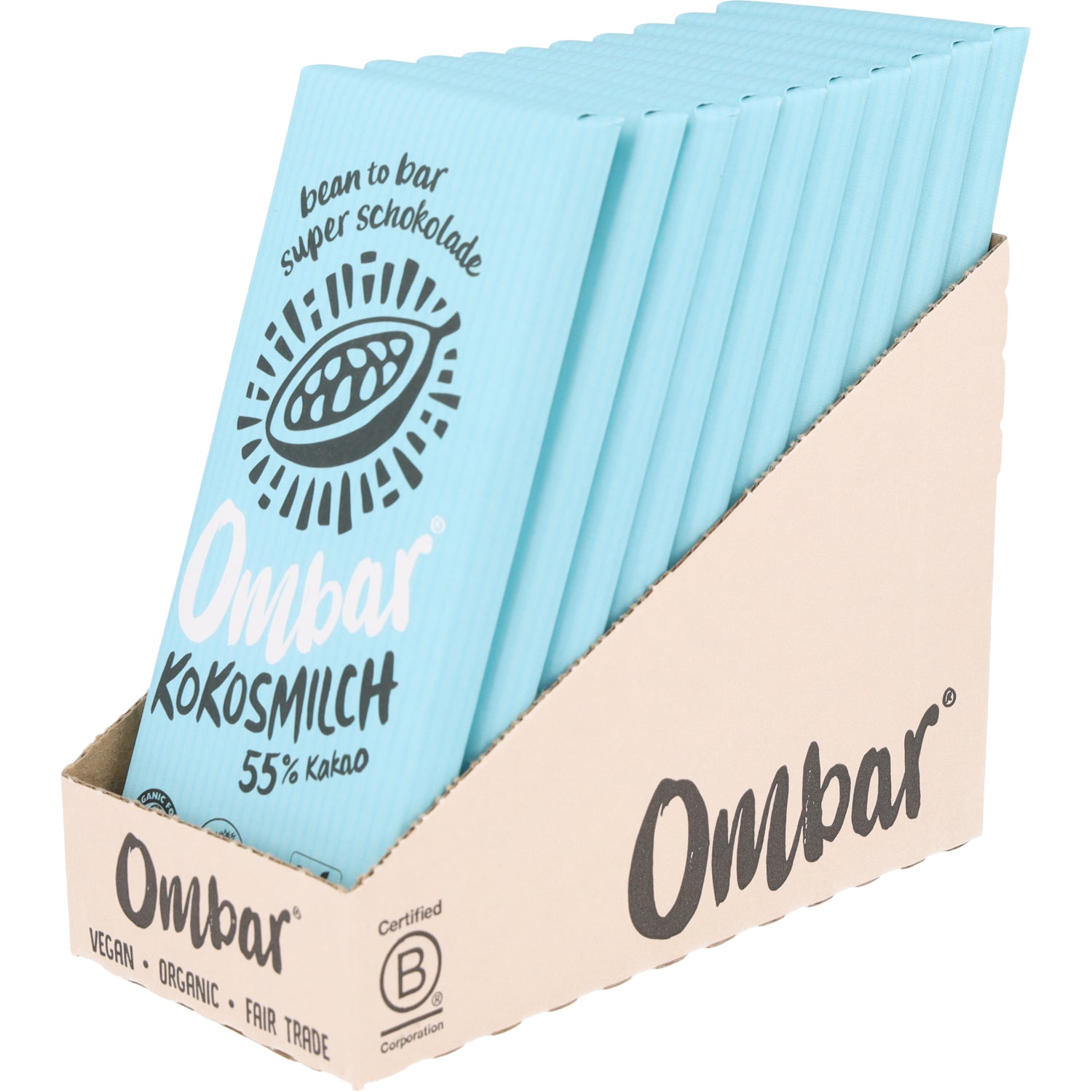 Ombar® Kokosmilch 55% Bio Rohschokolade 70g