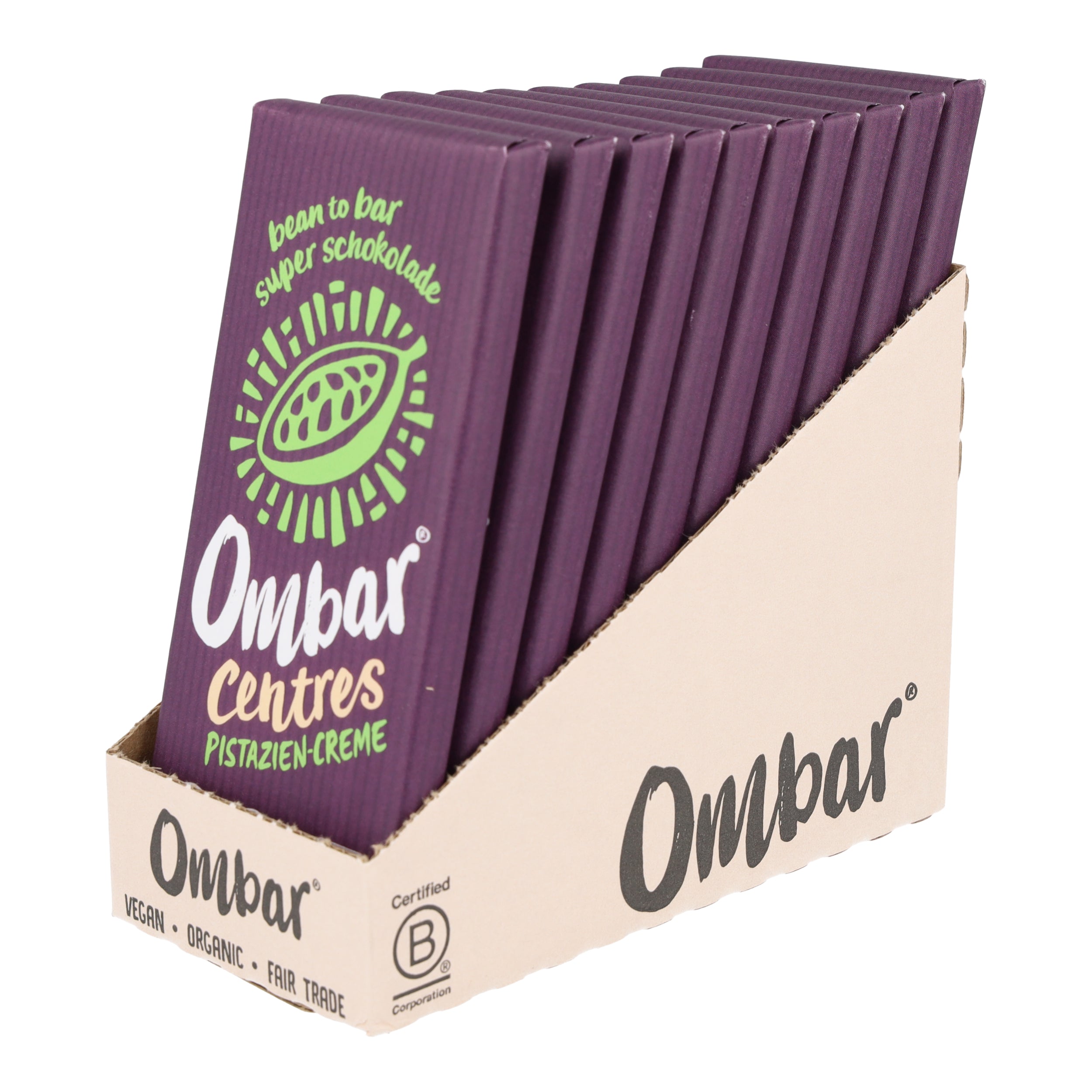 Ombar® CENTRES Pistazie Bio-Rohschokolade 70g