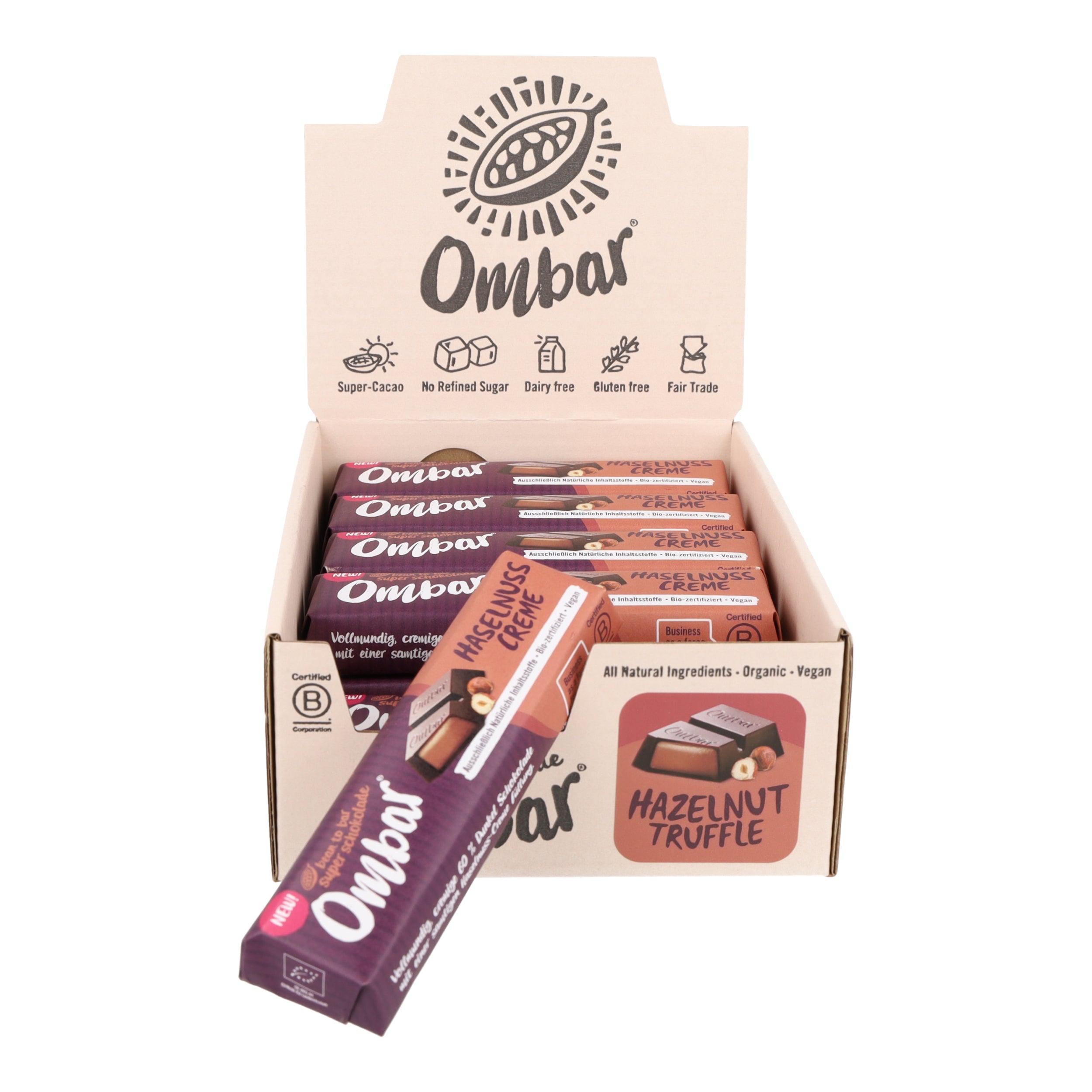 Ombar® BIO Riegel Haselnuss Creme 42g