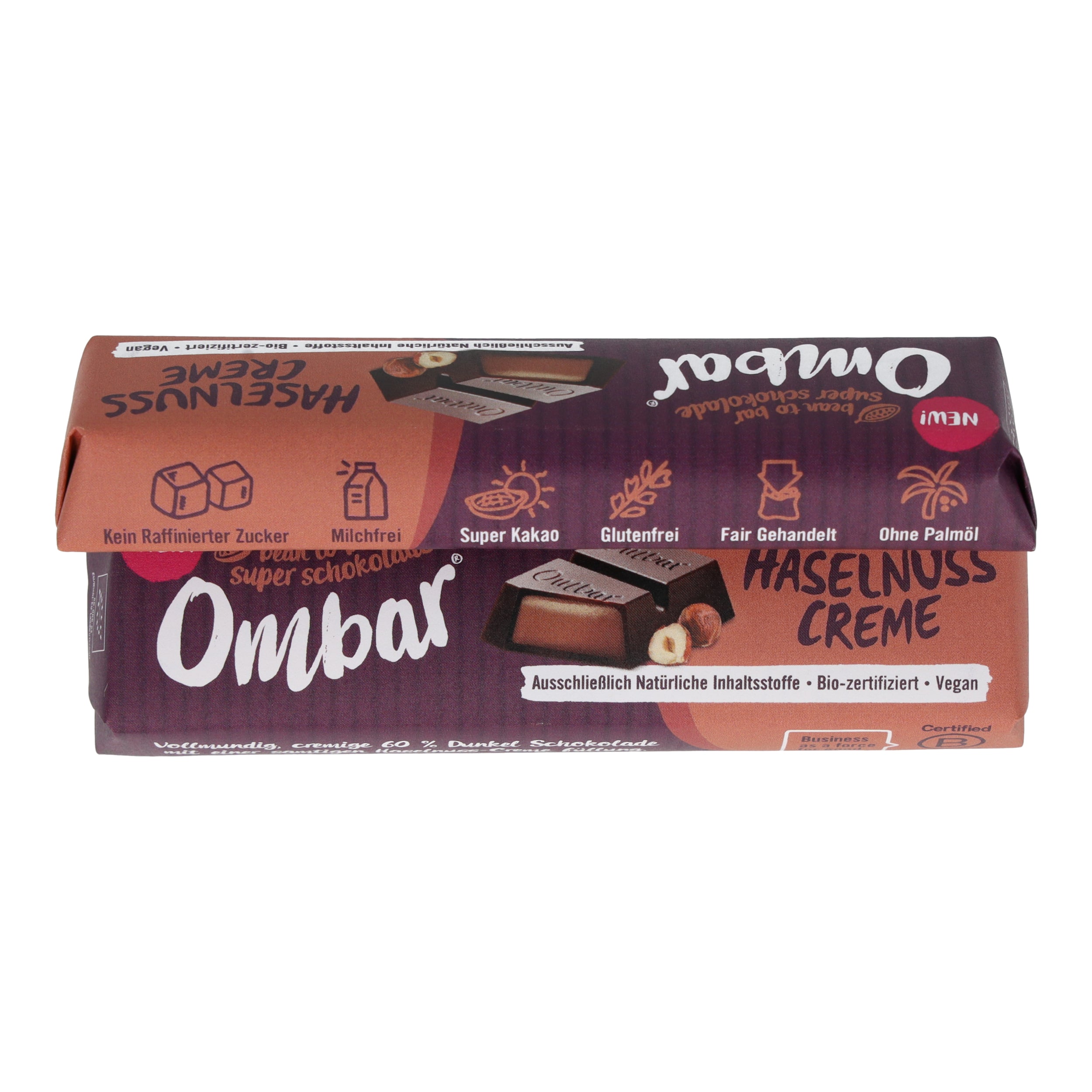Ombar® BIO Riegel Haselnuss Creme 42g