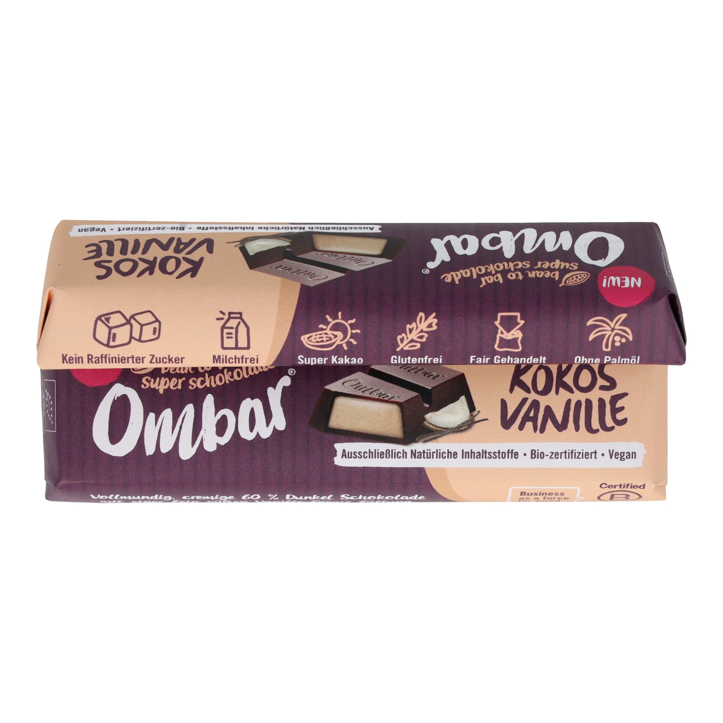 Ombar® BIO Riegel Cocos Vanille 42g