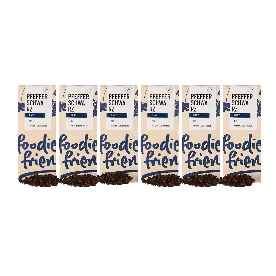 BIO Pfeffer schwarz ganz - 6 Tüten 300g