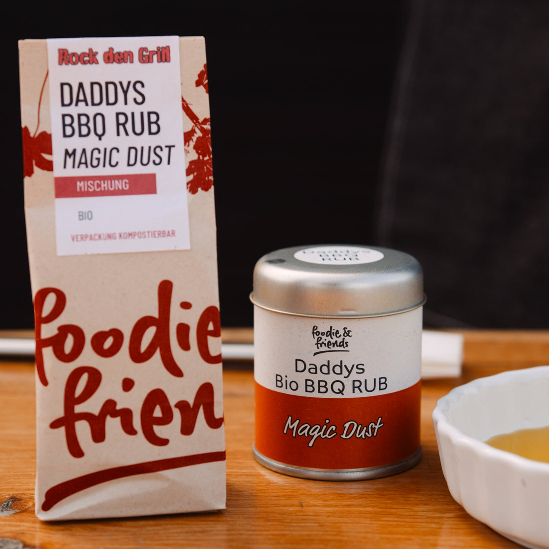 Daddys BIO BBQ RUB Gewürz Verpackung Vorderseite