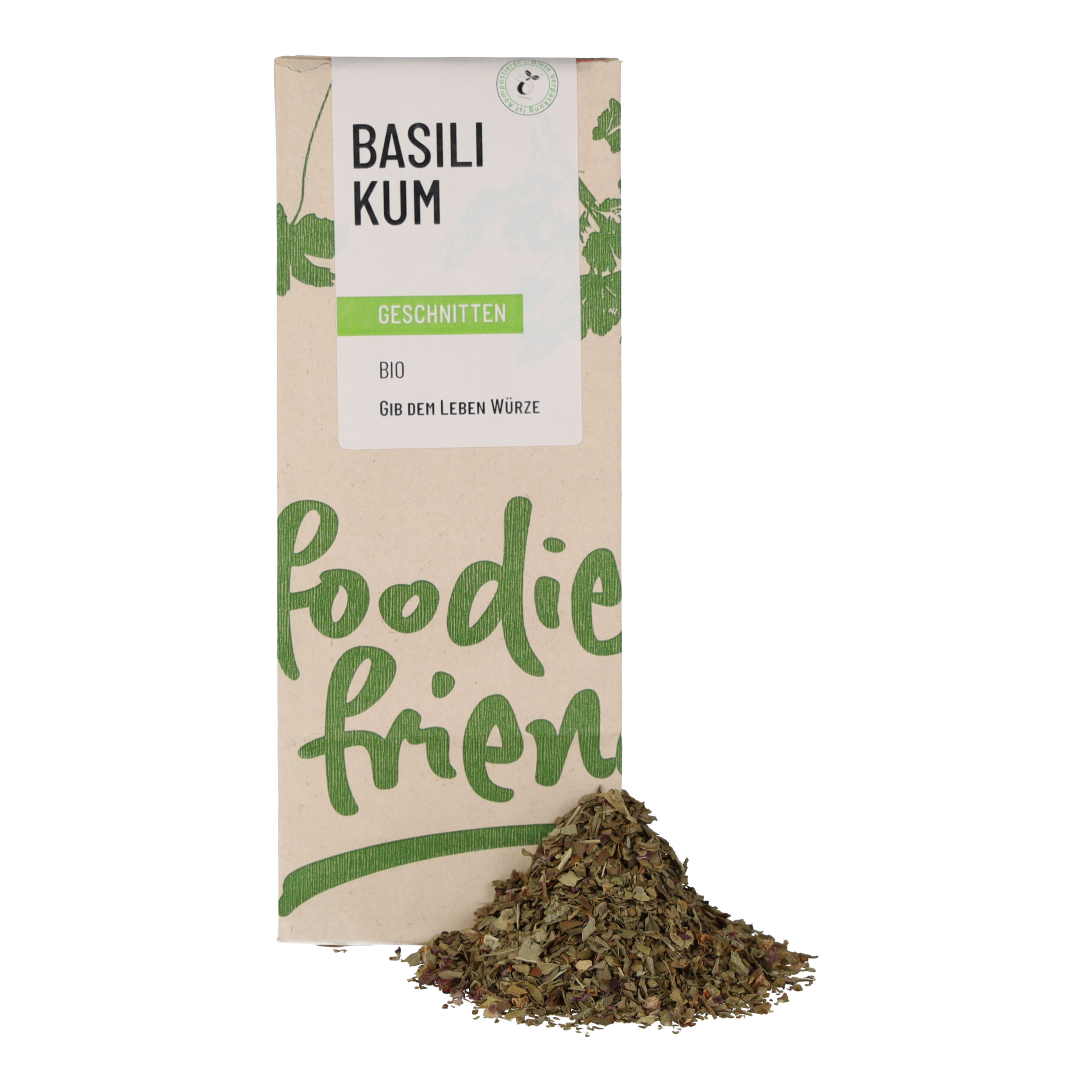 BIO Basilikum geschnitten Verpackung Vorderseite