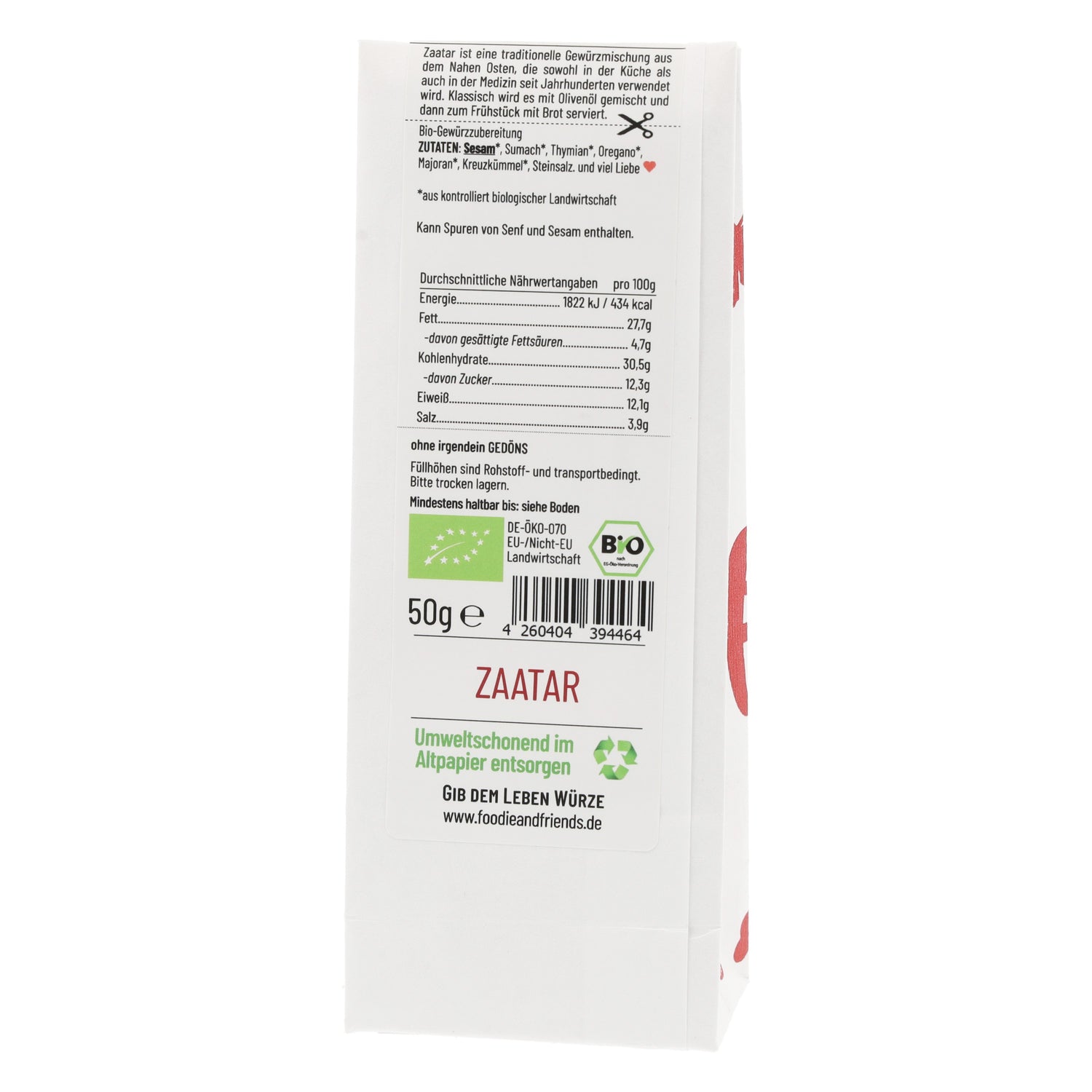BIO Zaatar Tüte
