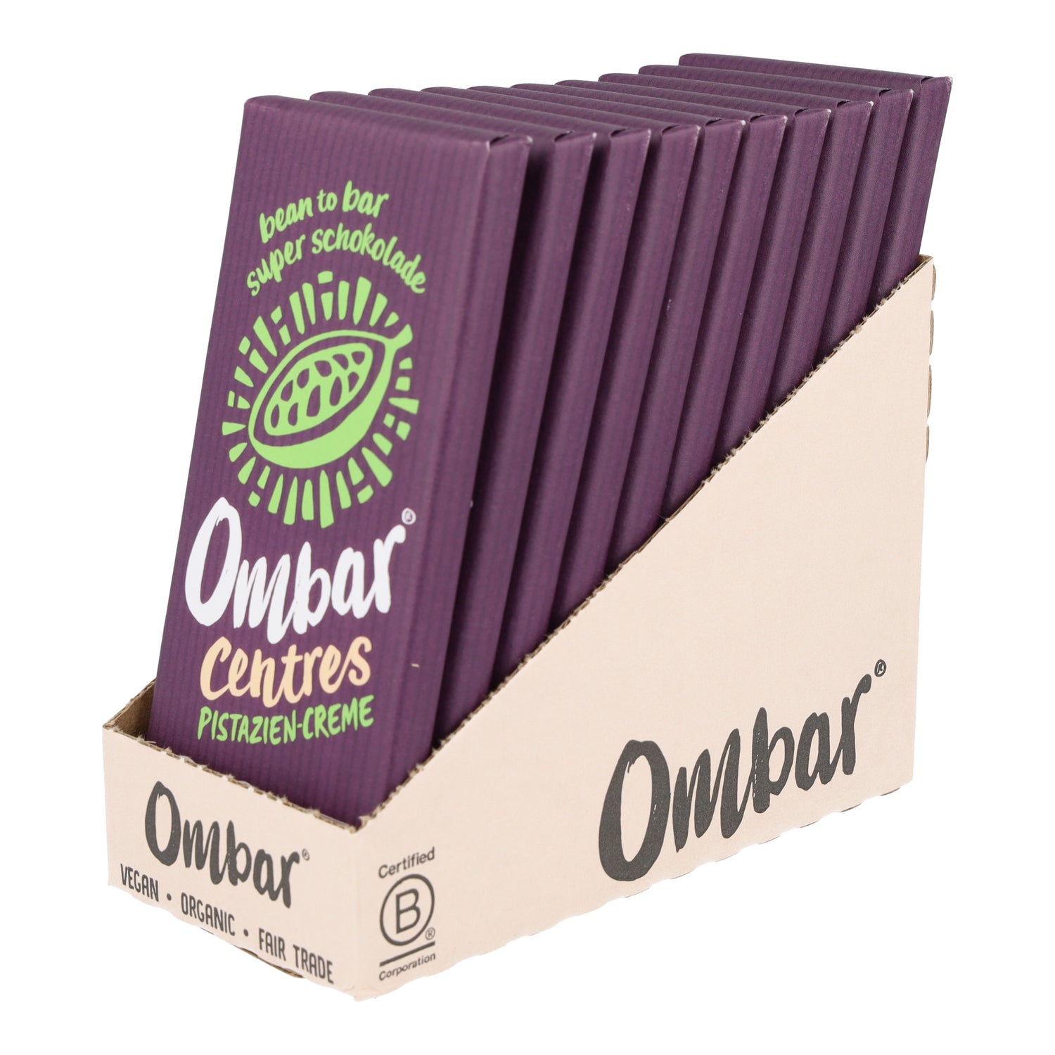Ombar® CENTRES Pistazie Bio-Rohschokolade 70g