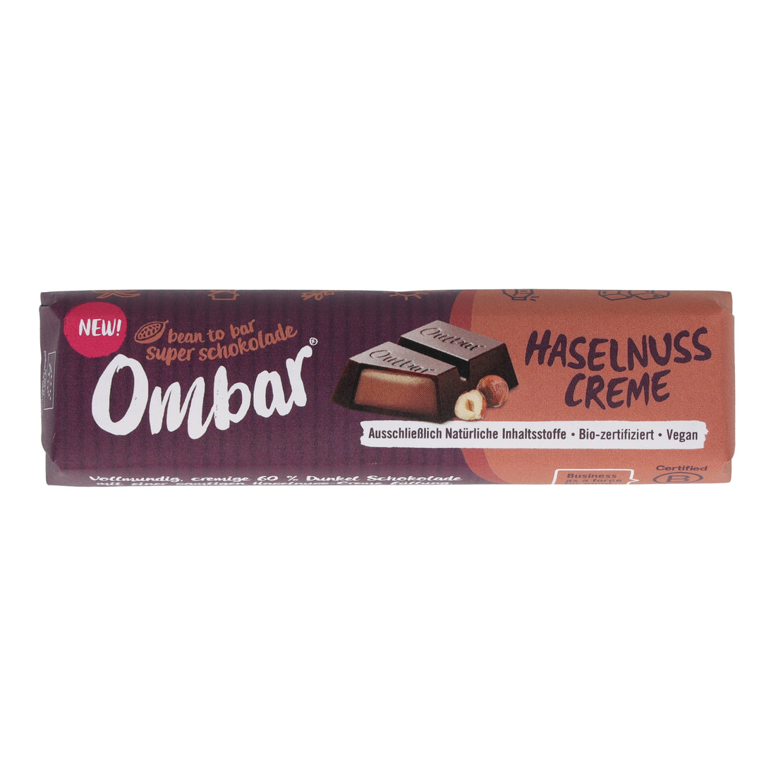 Ombar® BIO Riegel Haselnuss Creme 42g