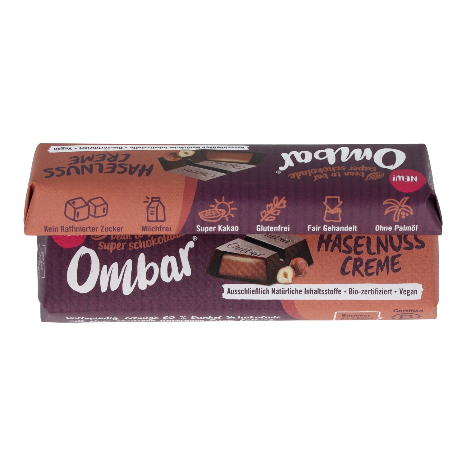 Ombar® BIO Riegel Haselnuss Creme 42g