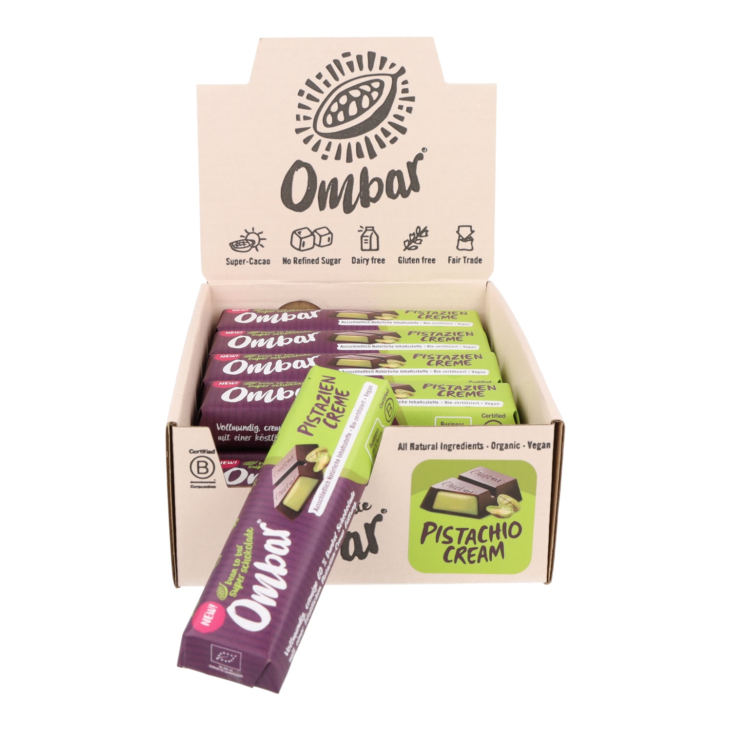 Ombar® BIO Riegel Pistazien Creme 42g