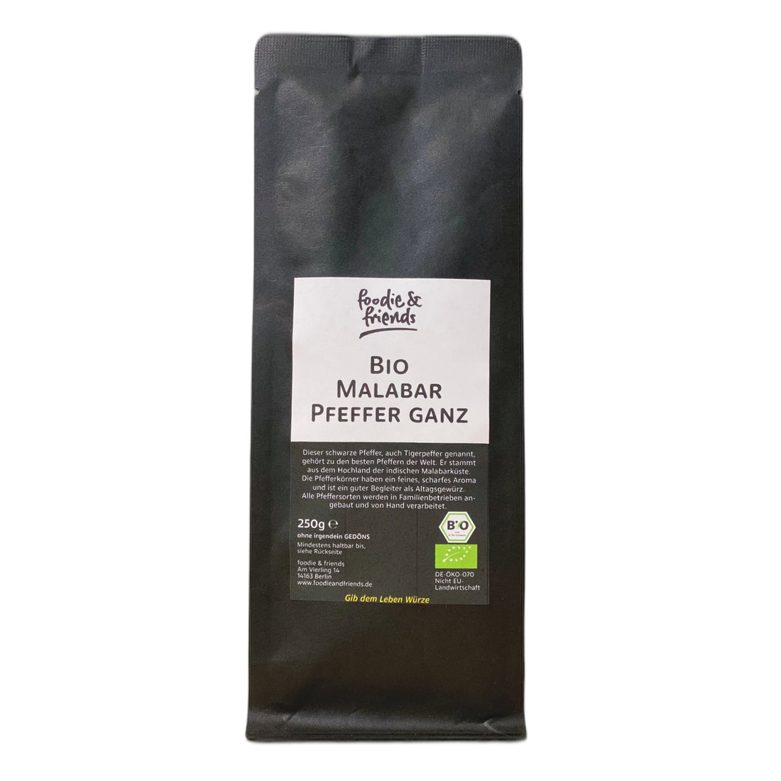 Bio Malabar Pfeffer ganz - Pfeffer schwarz